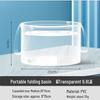Portable Transparent Folding Ice Bucket – Handheld Outdoor Picnic & Storage Basin