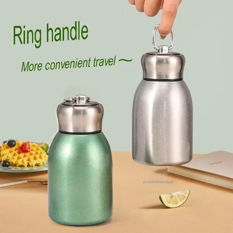 Mini Thermos Cup 300ml Pocket Cup Stainless Steel Thermal Coffee Mug Vacuum Flask Insulated Hot Water Bottle Kids Gift