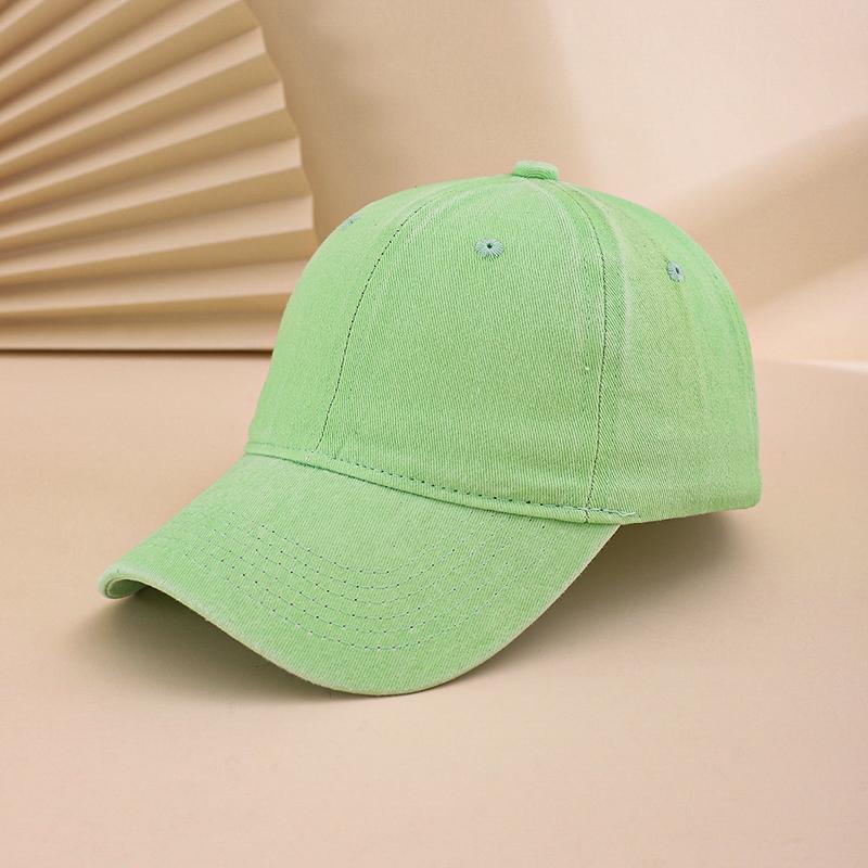 Cross-border Solid Color Glossy Washed Cotton Baseball Cap, Soft Top Adjustable Baseball Cap, Couple Style Fashionable Matching