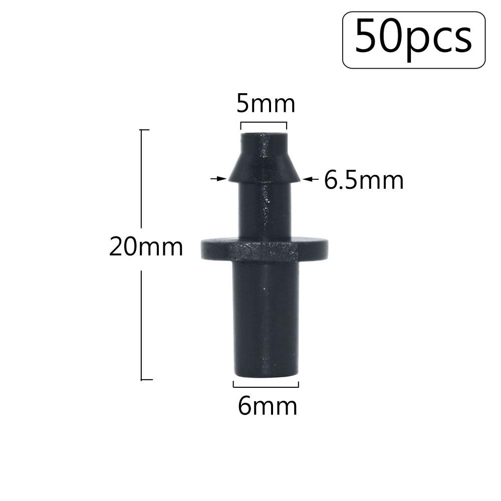 50pcs 3/5 4/7mm Garden Hose Barbed Connectors Tee Elbow Cross End Plug Fitting Coupling Drip Irrigation System Watering