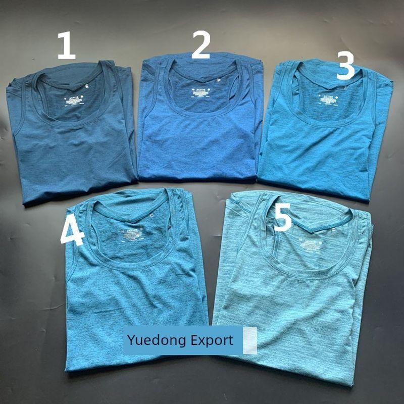 

Yoga Female Chubby Girl plus Size Breathable Sleeveless Sports Vest Peacock Blue 12 [Size Is Too Large]