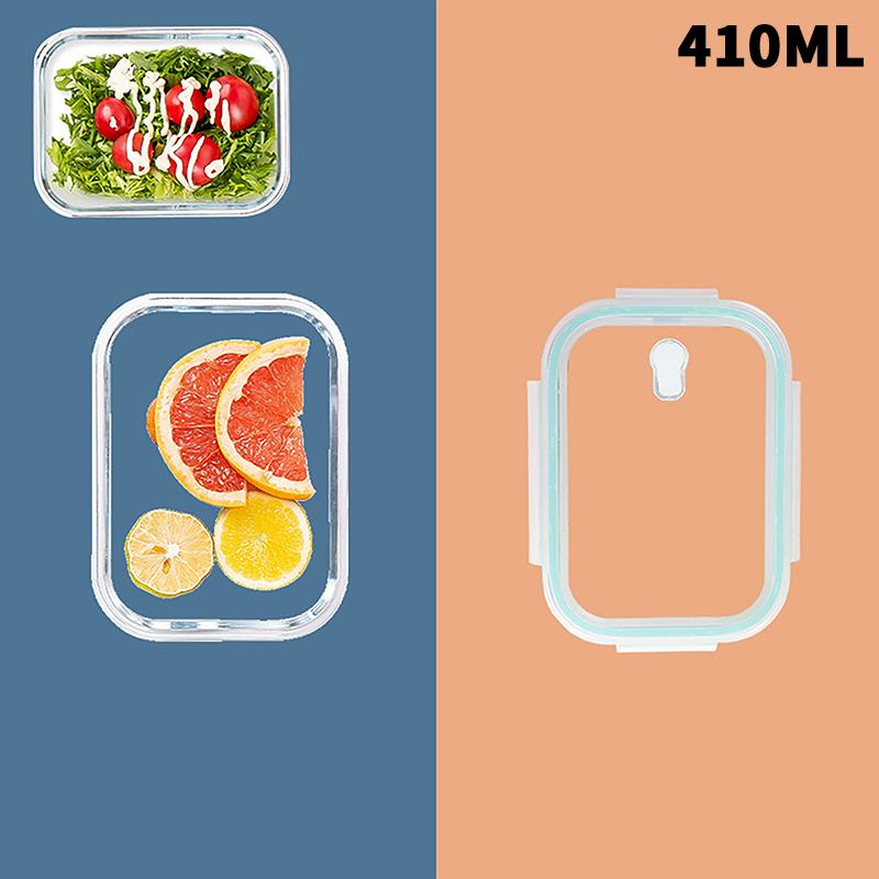 1/2/3 Fack Förtjockad Läckagesäker Mikrovågsugnssäker Matlåda Hög Borosilikatglas Bento-låda Med Lock Lufttäta Matlådor