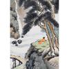 Chinese Landscape Art Poster with Free Shipping - Decorative Kraft Paper Framed Wall Painting