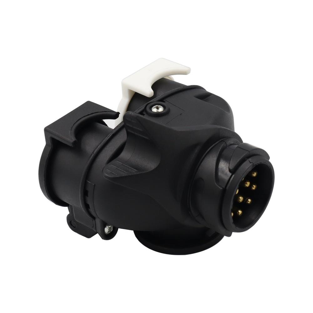 Car Euro Trailer PlugG Socket 13 To 7 Pin N & S Dual Socket Trailer Towbar Towing Socket 12V Electrical Connector Adapter