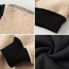 Winter Thermal Hoodie for Men Plush Lined Solid Color Loose Fit Long Sleeve Casual Top with Drawstring and Elastic Cuffs Daily Wear