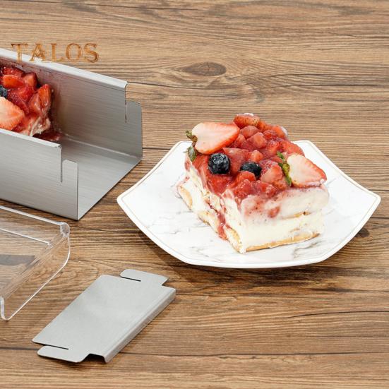 Tiramisu-Form aus Edelstahl, handelsübliche rechteckige Backform für Kuchenschichten, antihaftbeschichtete Mousse-Form für selbstgemachte Kuchen, Kekse und Schokolade