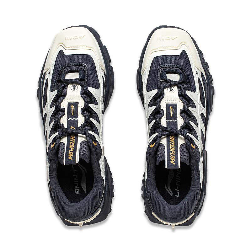 New LiNing CF Tracing Collection Lin Chuan FW Anti Slip Wear Resistant Low Top Casual Shoes Men's Black White AGLT161-1
