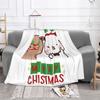 Frohe Weihnachten DuDu Bär BuBu Panda Decke Fleece Winter Weihnachten Tragbar Leicht Dünn Überwurfdecken Bett Plüsch Dünne Steppdecke