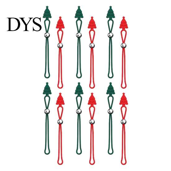 DIY Craft Hanging Tools 12 Pcs Christmas Hanger Ribbons, Silicone Ornament Hangers And Strings for Hooks Trees Tree, Adjustable Sliding Holiday Party