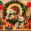 Holiday Celebration Ornaments for Family 2Pcs Christmas Alpaca Hanging Ornaments, 2D Flat Acrylic Decoration, Seasonal Festive Room Decorations
