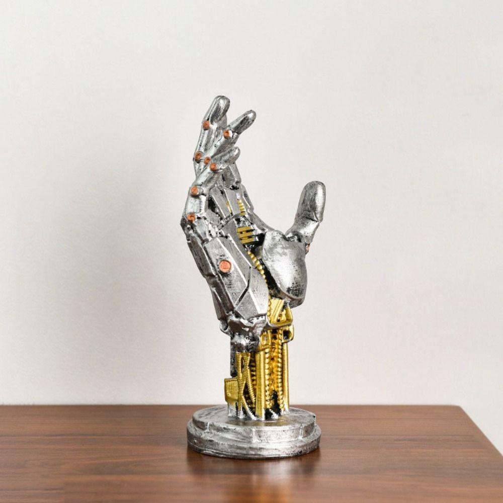 Sensory Toy Simulated Robot Hand Sculpture Model Mechanical Hand Staute Halloween Holiday