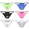 Mens Low Rise Thong Underpants Hollow Out Bulge T-back Micro Briefs Underwear
