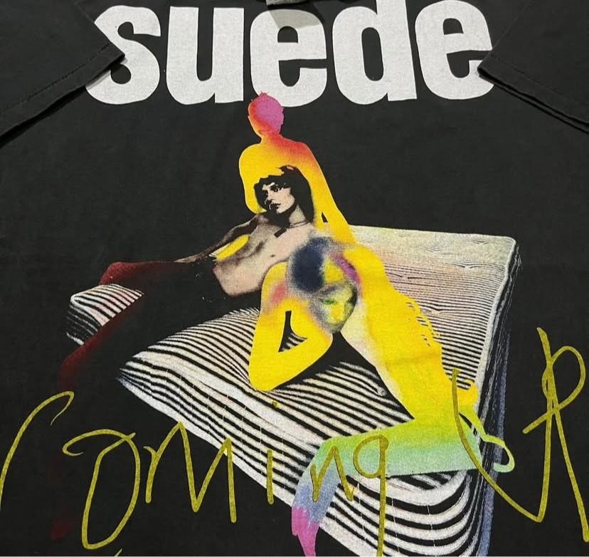 

SUEDE COMING UPVintage 1996 90s UK Rock Single Stitch T-Shirt REPRINT 3XL