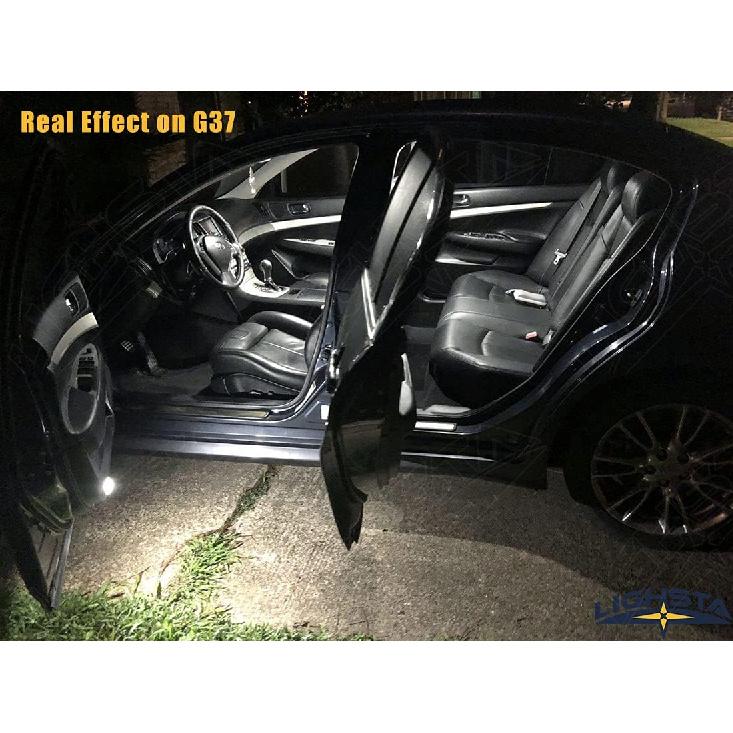 12PCS Super Bright White LED Interior Light Kit Package for Infiniti G35 G37 Sedan 2007 2008 2009 2010 2011 2012 2013 2014 + License Plate Lights and