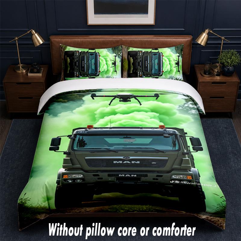 Set Biancheria da Letto MAN Design 1 Copripiumino + 2 Federe Morbido Traspirante Biancheria da Letto per la Casa