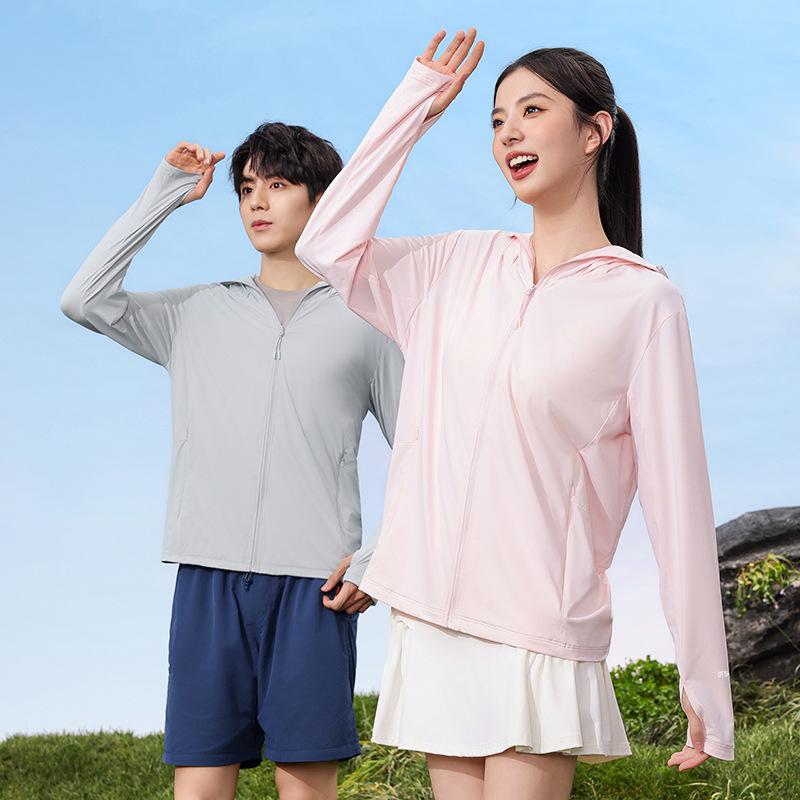 UPF10 + original yarn couple sunscreen clothing women's summer UV protection slim outdoor breathable ice silk men's fishing clothing