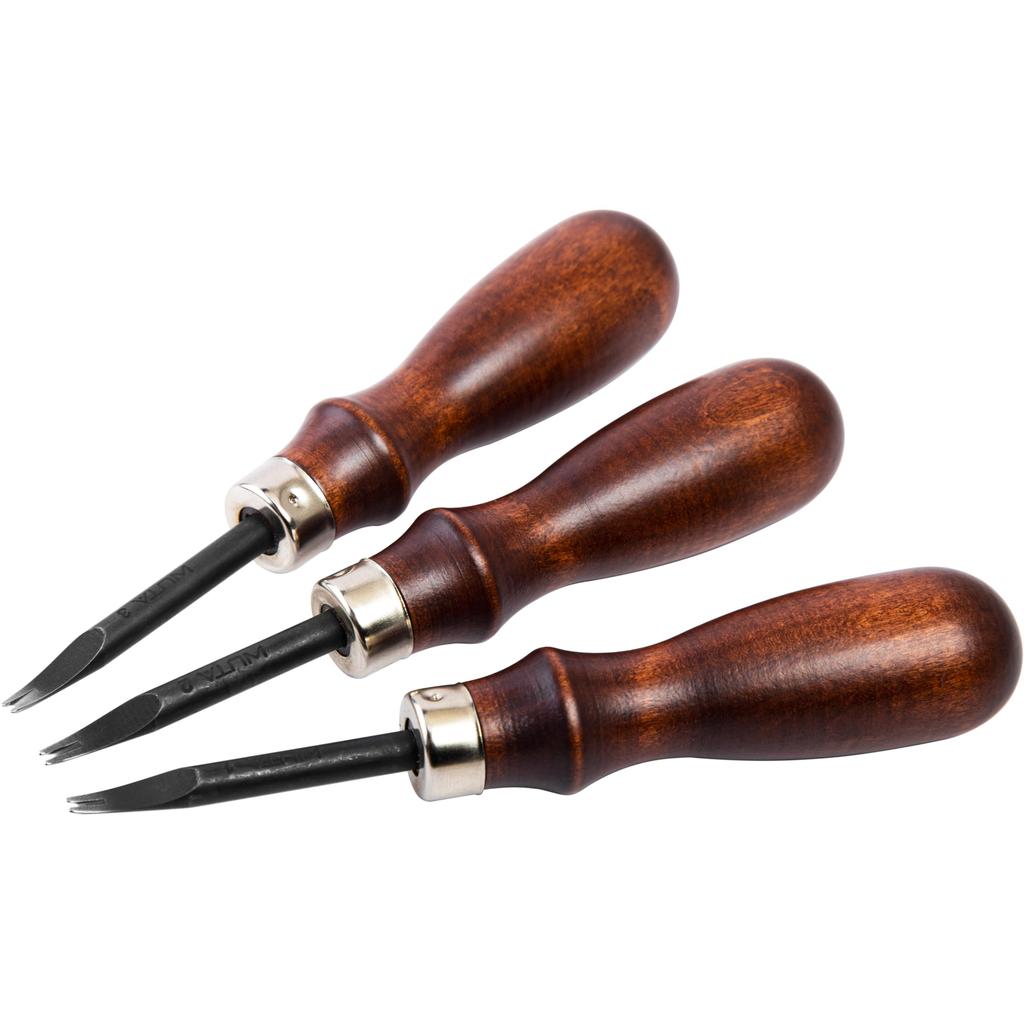 WUTA Edge Leather Craft for Leather Crafts and for Chamfering Set of 1mm Scraper, Tool, Crafts, Leather, 3, 0.8mm + + 1.2mm