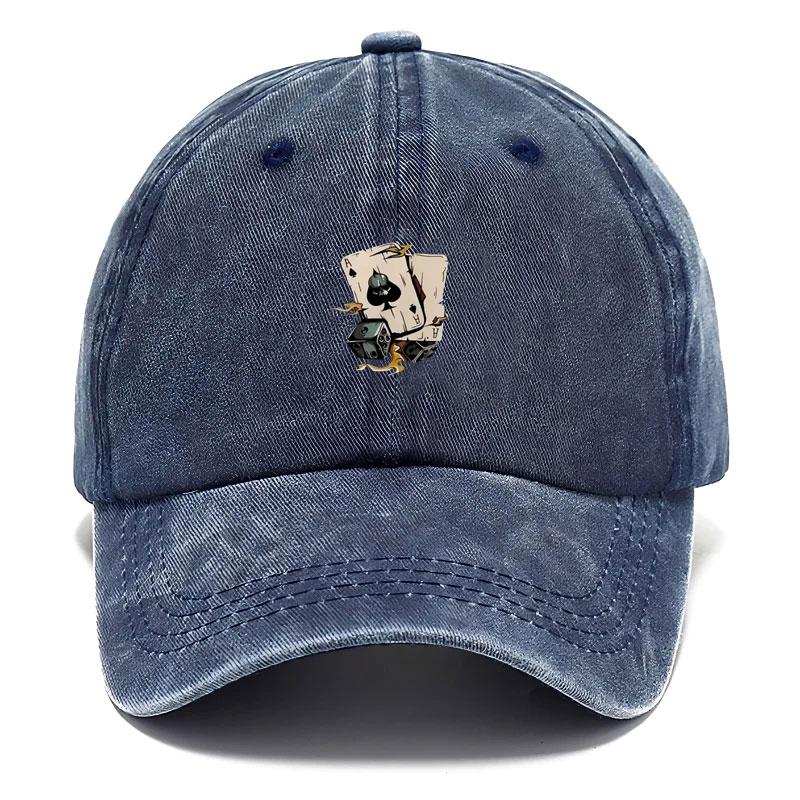 Theme Racing Hat Night Game Party Adjustable Cap Dad Pattern Dice Poker Men Cap Baseball Cotton Washed Vintage Hats Street Style Urban Streetwear