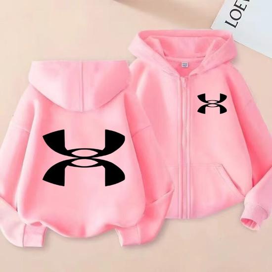 Kinder Strickjacke Herbst Winter Hoodie Reißverschluss Stil Sweatshirt 3-12 Jahre Jungen Mädchen Buchstabe Sport Oberteil Lässige Mode Lockere Jacke Kleidung