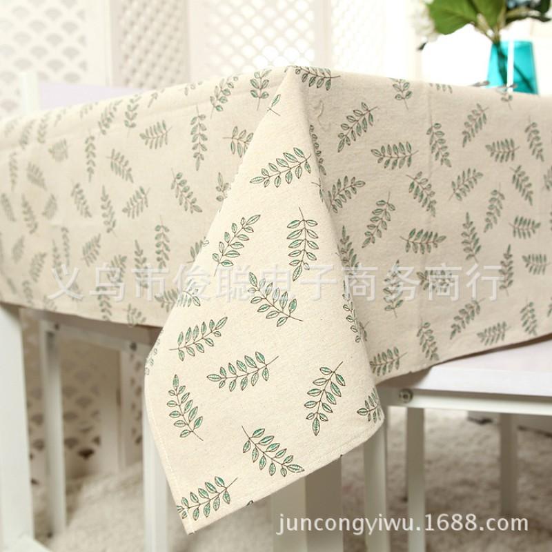 Modern Simple Green Olive Branch Lace Tablecloth Coffee Table Dining