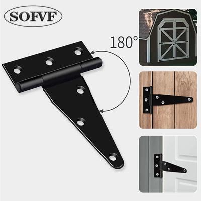 One Black and White T-shaped Triangular Hinge Cabinet Shed Wooden Door Hinge Hardware Furniture Accessory, 2-5-6 Inches.