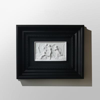 Concrete Three-dimensional Relief Sculpture Decorative Painting Abstract Figure Frame Picture Frame Background Wall Decoration