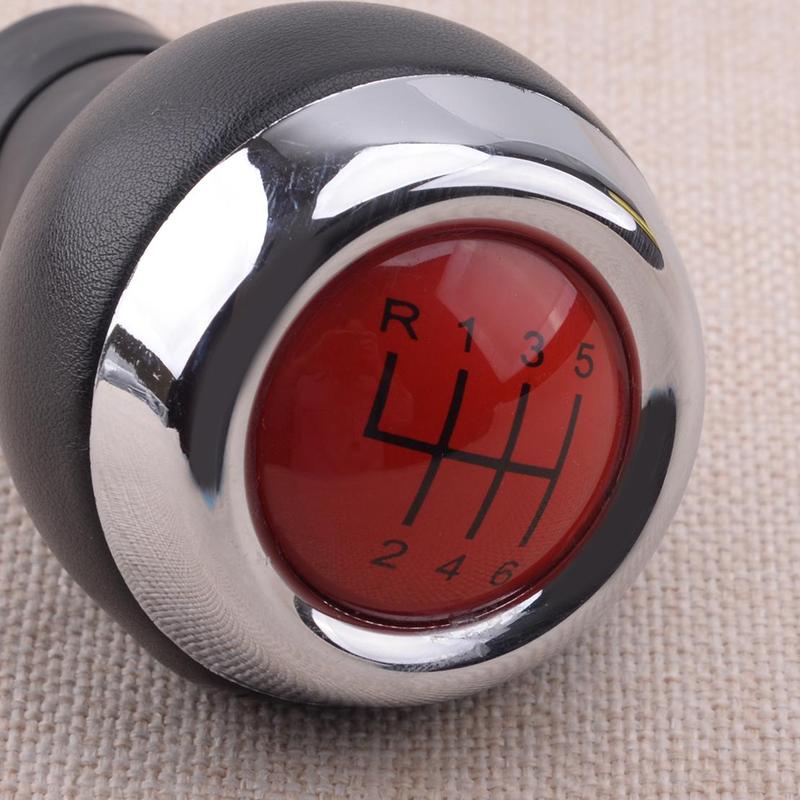 Red Top Manual 6 Speed Gear Shift Knob Shifter Head Fit For Mini Cooper R55 R56 R57 R58 R59 R60 R61