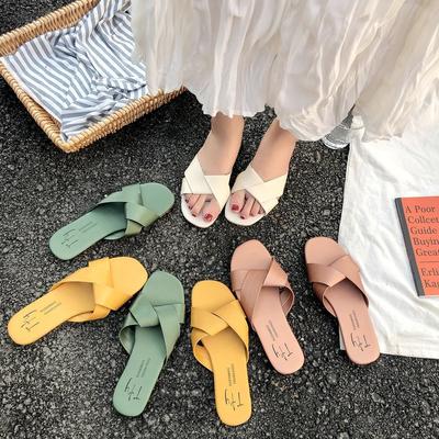 Woman Slippers Fashion Indoor Outdoor Flat Heel Sandals Slipper Beach Shoes Slippers Women Platform Shoes Uik89