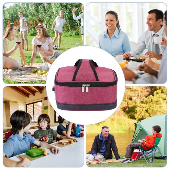 Constant Temperature Heating Bag Portable Electric Lunch Box for Car Office Travel USB Insulated Food Warmer Heating Food Container for Camping