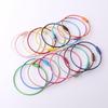 10-Piece Rainbow Stainless Steel Wire Keychains with Snap Hooks
