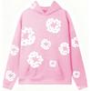Set Felpa Streetwear Donna Stampa Kapok Vestibilità Larga Manica Lunga Outfit Casual