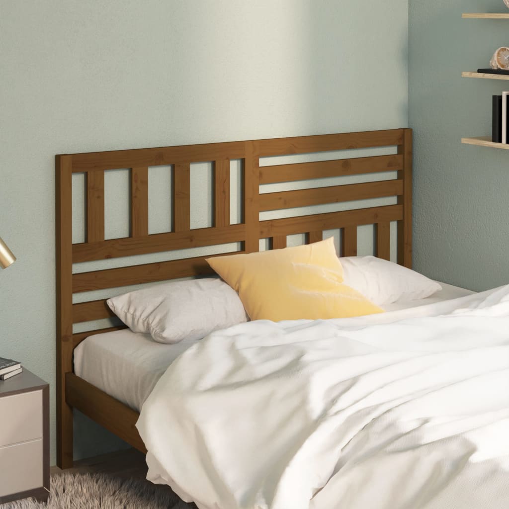 Vidaxl Bettkopfteil, Braun, 146X4X100 Cm, Massives Kiefernholz