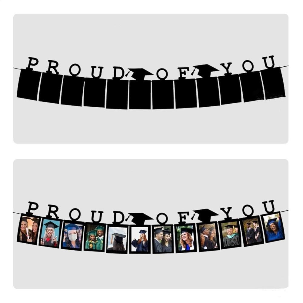 Celebrate Graduation Photo Banner Graduation Seaso Photo Frame Hanging Flag  Graduation Party