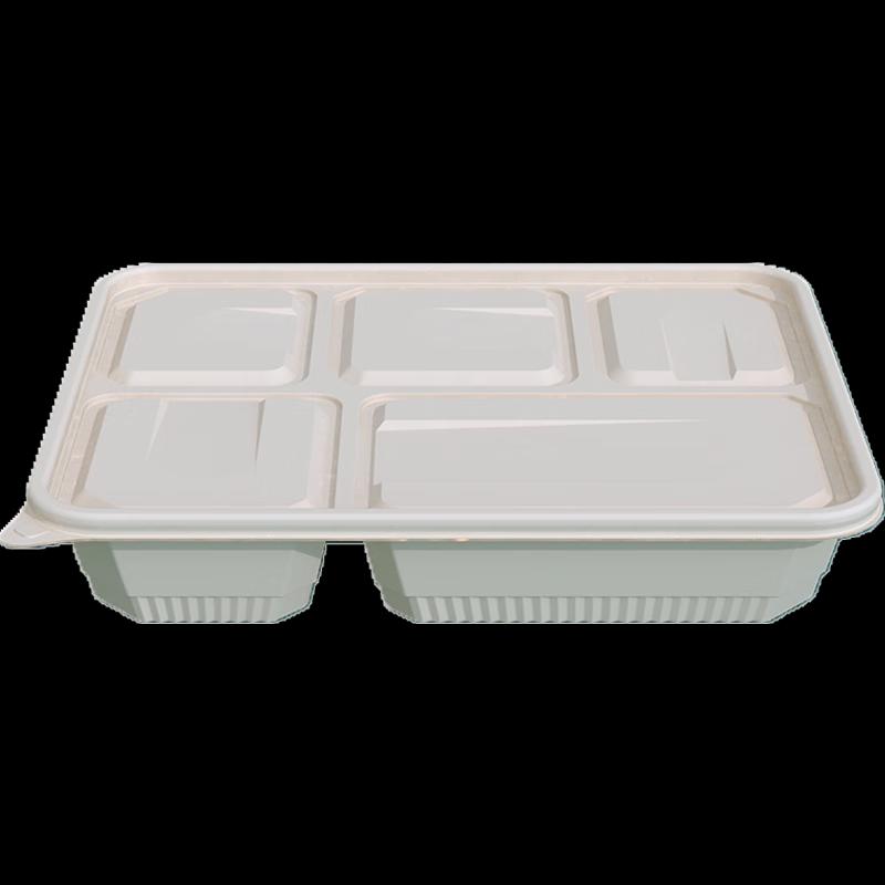Eco-Friendly 5-Compartment Corn Starch Meal Box