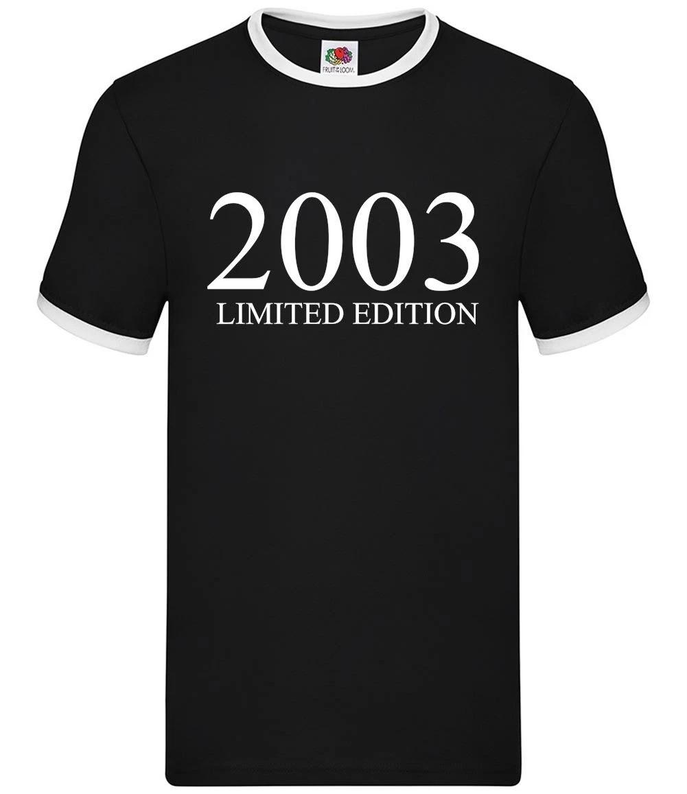 Limited Edition 2003 - Mens Ringer - Birthday Present 21st 21 Gift Age XL