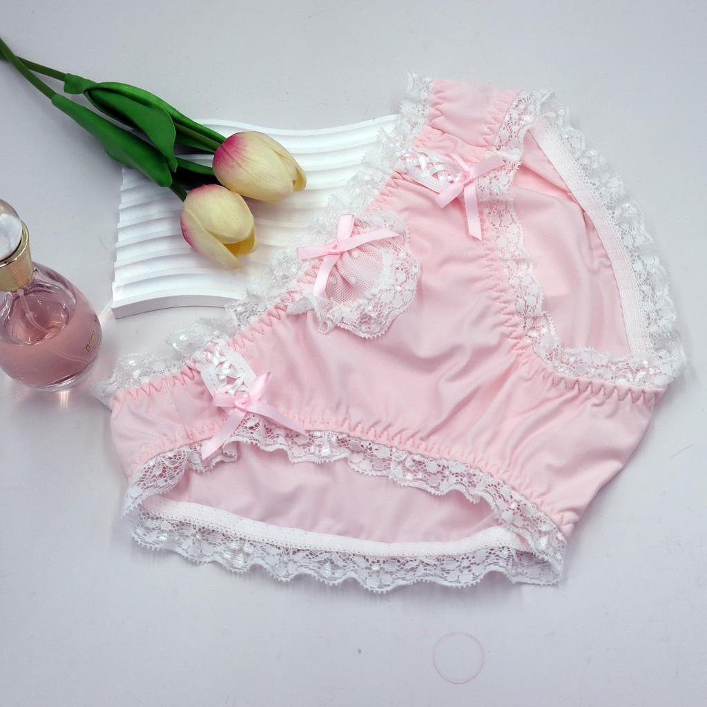 Cute Lolita Milk Fiber Sexy Princess Plus Low [AICHENS] Shorts, Fabric, Lace, Frills, Bowknot, Panties, Sizes, Embroidered, Breathable, Comfortable,