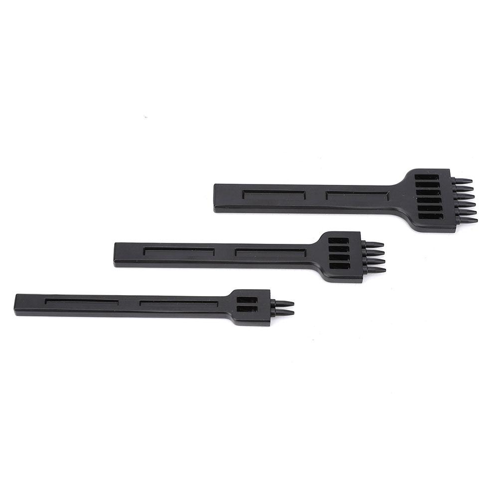 3PCS Leather Hole Puncher Stitching Punch Tool 4mm 2Celsius4Celsius6 Holes High Carbon Steel Leather Craft Punching Tool