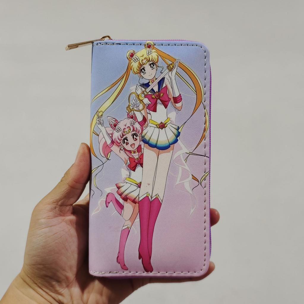 Cartoon Long Zipper Wallet Wallet Clutch Sailor Moon