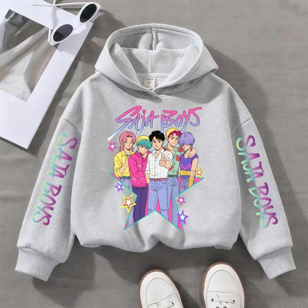 Kpop Witch Hunting Children's Clothing, Girls' Spring and Autumn Hoodies, Fashionable and Versatile Sportswear