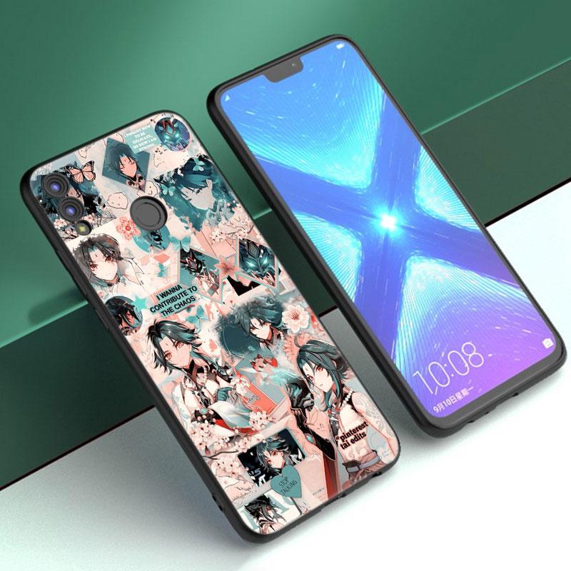 

Чехол Genshin Impact с аниме для Huawei Honor 10X Lite 7A 7S 8A 8S 8C 8X 9A 9C 10i 20i 30i 20S 20E 9X Pro 10 8 Lite, черный чехол Honor 10i