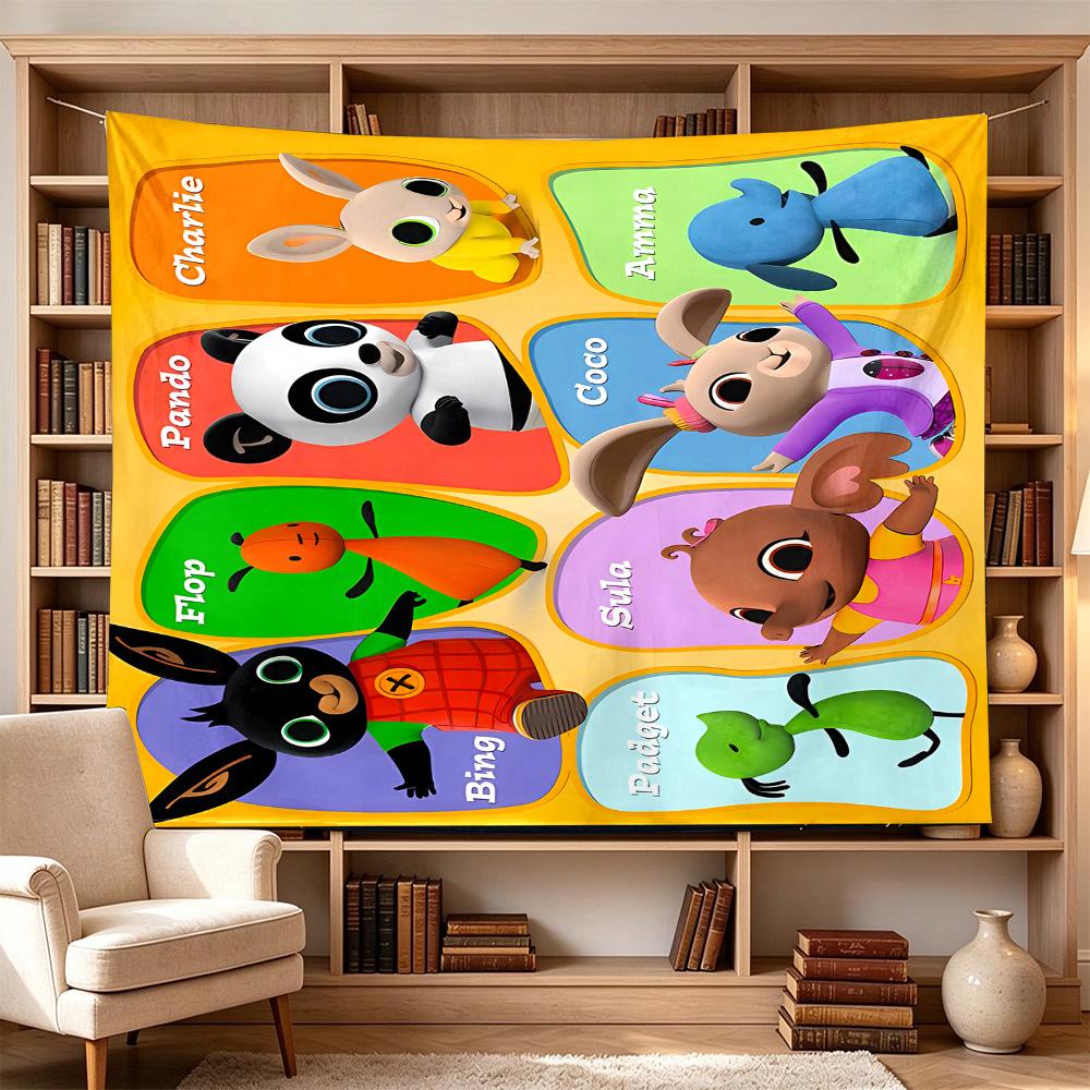 Animal Friends Puzzle Large Wall Tapestry,Ideal for Office Backdrops, Holiday Gifts, Home Decor (Living Room, Bedroom, Dorm, Parties), and Outdoor Cel