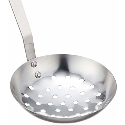 Shimotori Seisakusho Packerwood Perforated Ladle, Medium, Stainless Steel with Wooden Handle, Made in Japan