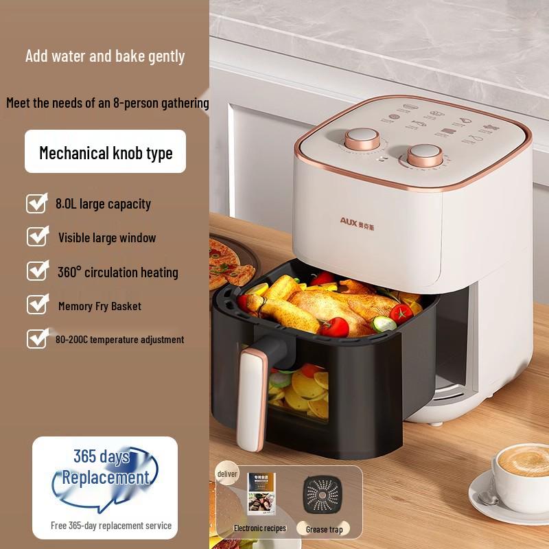 AUX 2024 Smart Visuell Multifunktionaler Ölfreier Heißluftfritteusenofen