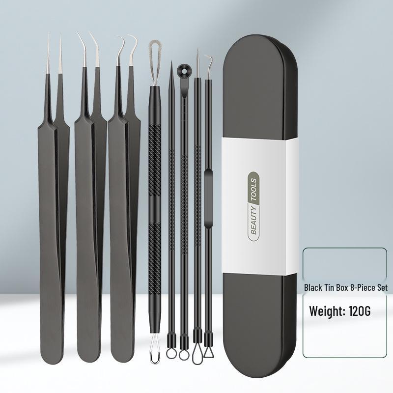 Stainless Steel Blackhead Remover Tool - Needle & Clip for Acne and Makeup.