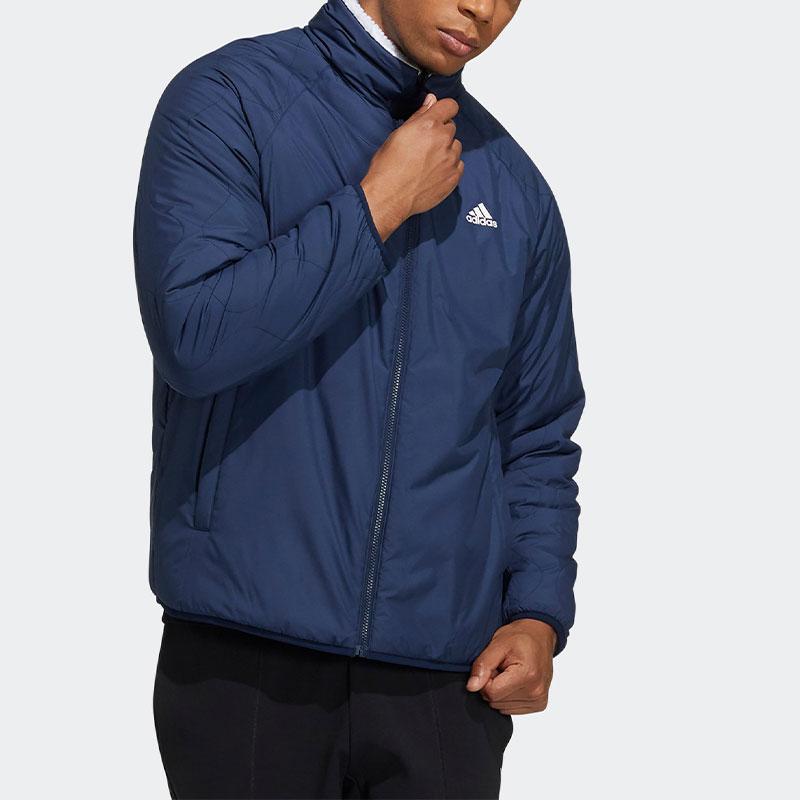 Adidas Reversible Sherpa Jacket With Contrast Pocket and Logo Embroidery Unisex Outerwear White H23092