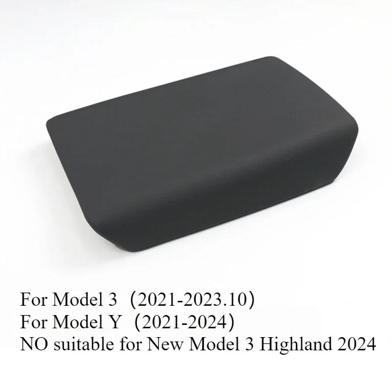 

For Tesla Model 3 Model Y Juniper 2025 Central Console Armrest Cover TPE Wear-Resistant Armrest Box Protector Car Accessories 21-23 M3Y Black