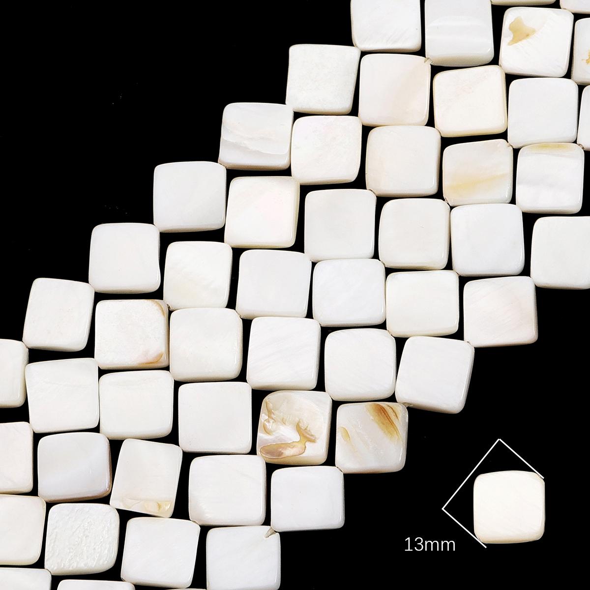 

22-115 шт. Натуральные пресноводные ракушки Геометрические бусины для DIY ожерелья, браслета, серег, изготовления ювелирных изделий 13mm 30Pcs