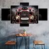 Red Rod Car Canvas 5 Piece Five Panel Print Modern Wall Art Poster Picture Home Decor Gift For Him For Her