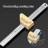 Professional Woodworking Measuring Tool Multifunction Graduated Scale Ruler Corrosion Resistant Design