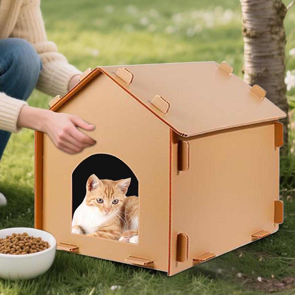 Outdoor Stray Pet Nest Detachable Mobile Cat Nest Cold Resistant Cat Enclosed House For Outside Sleeping And Feeding